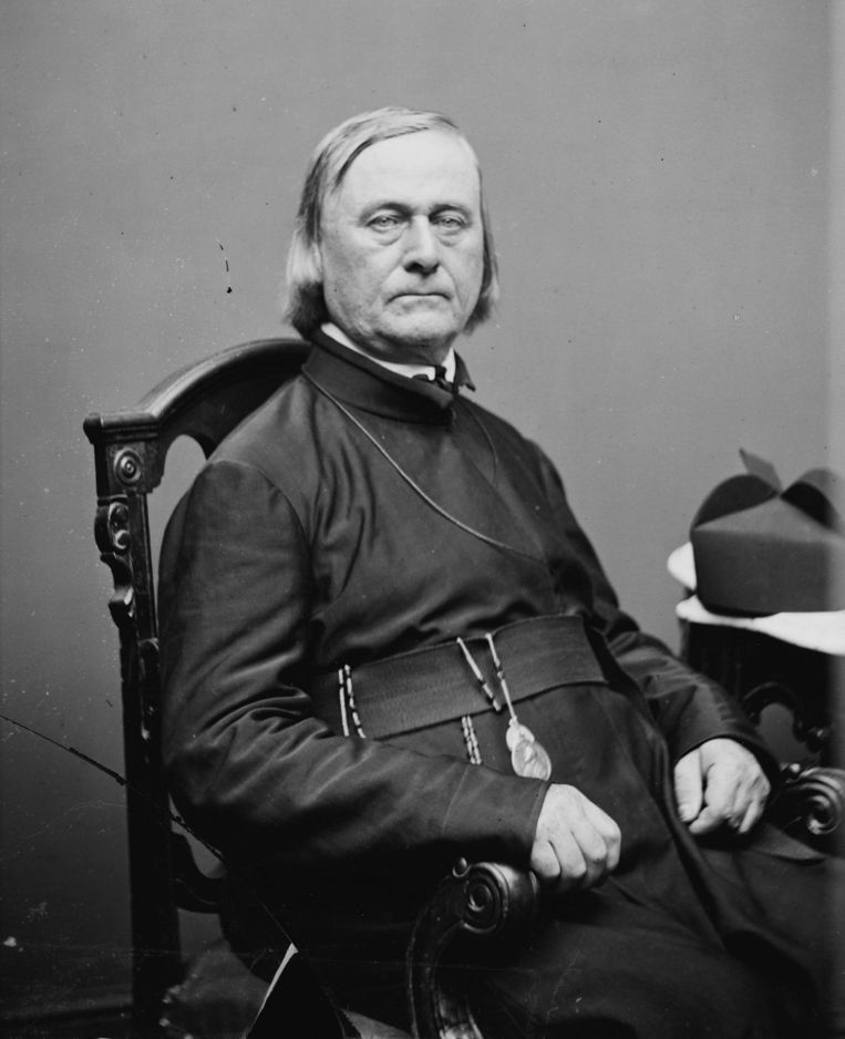 Missionaris Pieter-Jan De Smet. Van den Broeck spit zijn relatie tot Sitting Bull uit. Beeld rv