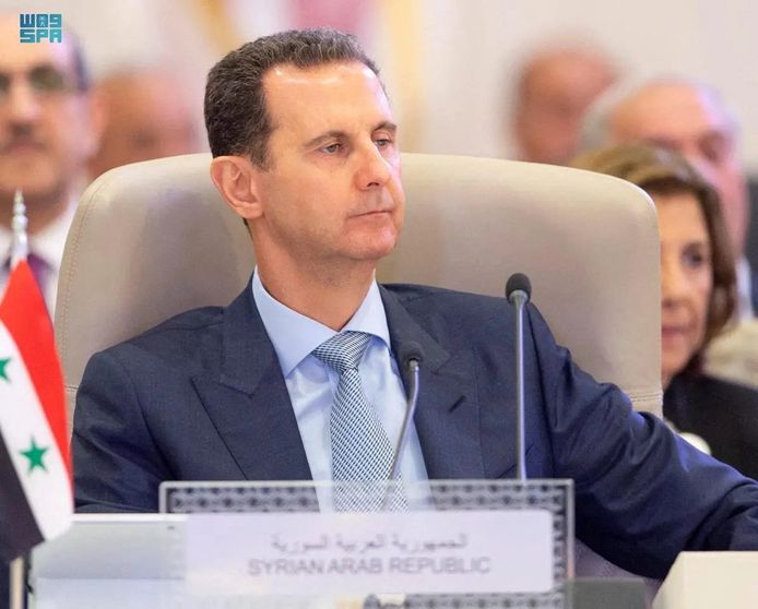 Assad tijdens de bijeenkomst
