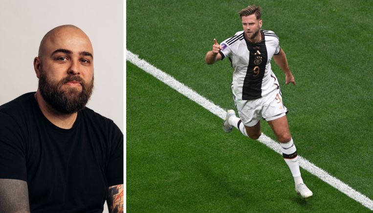 Frederik De Backer geniet van spits Niclas Füllkrug. Beeld Eva Beeusaert, DPA