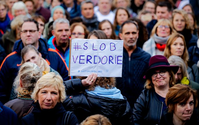 Actiegroep Leraren in Actie bij de onderwijsstaking van november vorig jaar. Komende week staakt het onderwijs weer.