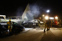 Autobrand aan het Egelveld in Zwolle zondag 7 juli