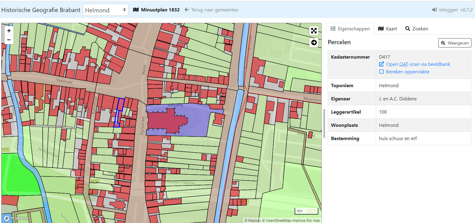 Terug naar het Helmond van 1832; online snuffelen in historische