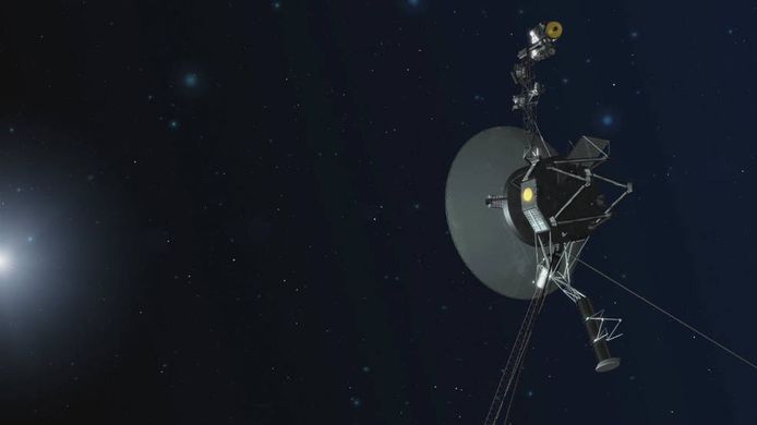 Een voorstelling van Voyager 1 door NASA.