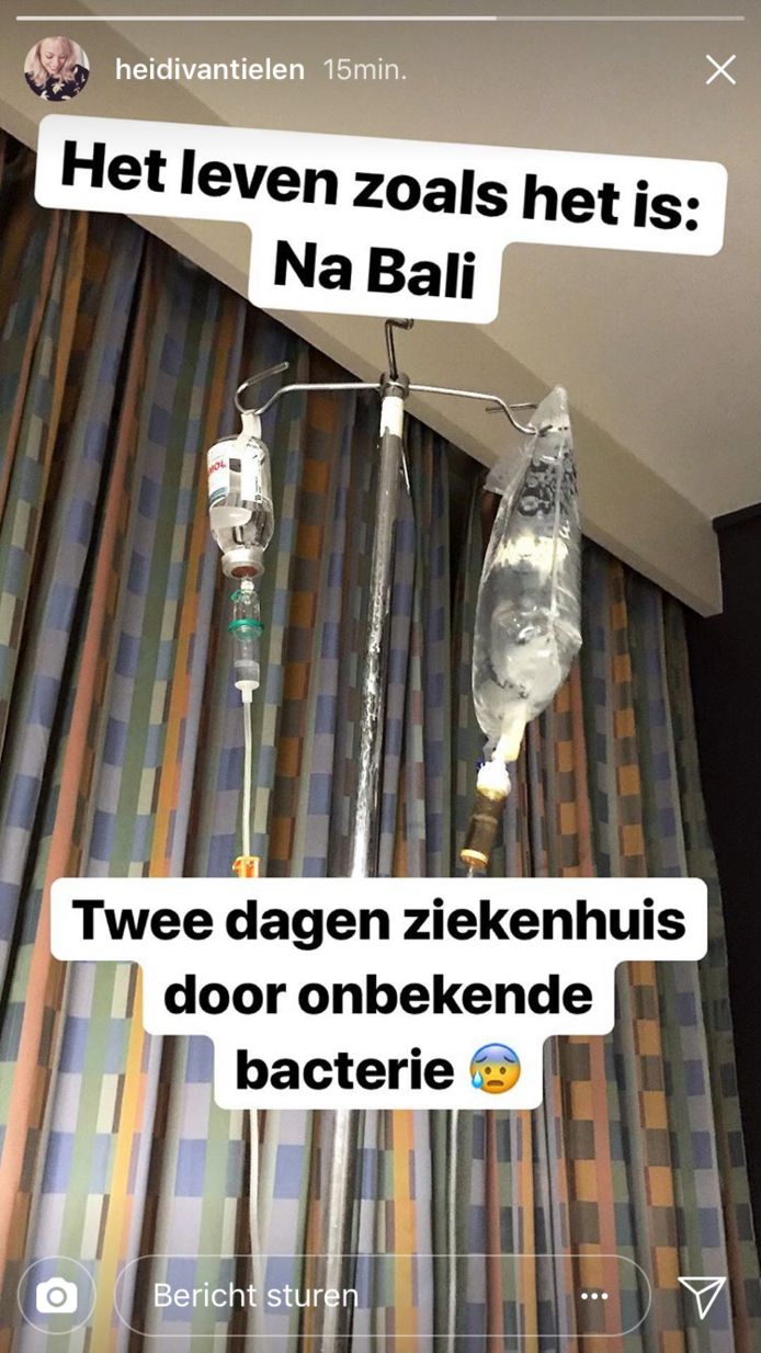 Heidi Van Tielen ligt in het ziekenhuis.