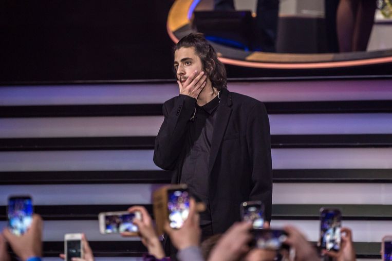 De Portugees Salvador Sobral werd zaterdag winnaar van het Eurovisiesongfestival.  Beeld Getty Images