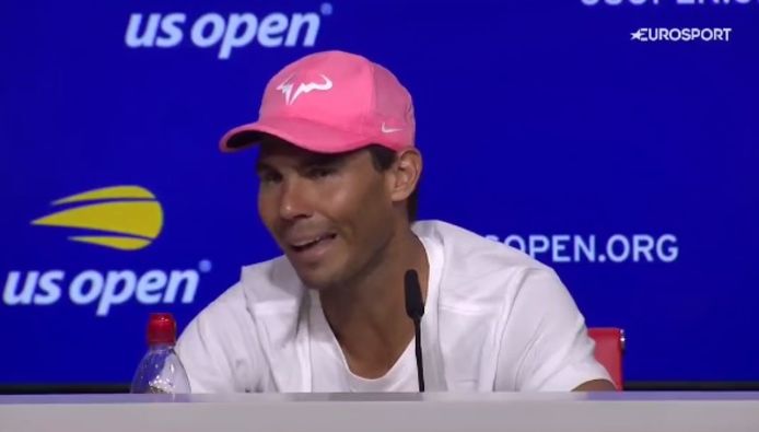Rafael Nadal en conférence de presse.