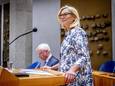 Sigrid Kaag, minister van Financien en Marnix van Rij staatssecretaris Fiscaliteit en Belastingdienst in de tweede Kamer tijdens een debat over de voorjaarsnota.
