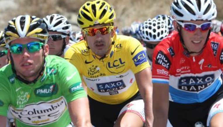 Mark Cavendish (L) heeft zijn tweede dagsucces geboekt in de Ronde van Frankrijk. Foto ANP Beeld 