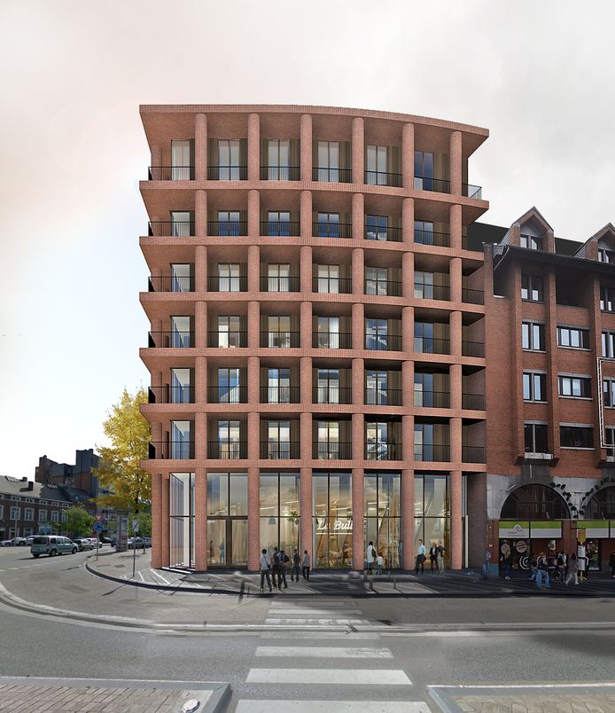 Voici le nouvel immeuble qui se situera au coin du boulevard Tirou et de la rue de l'Écluse à Charleroi