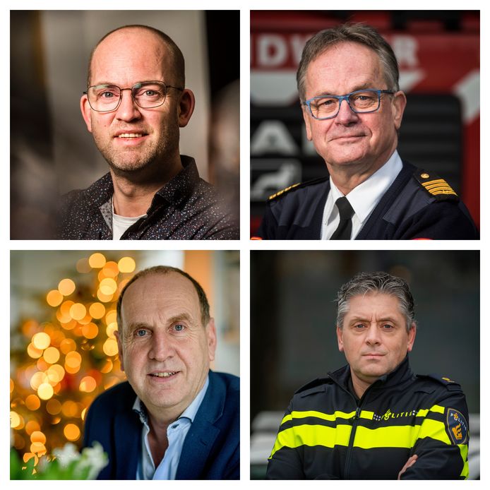 De arts op de spoedeisende hulp, de brandweercommandant, de crisiscoördinator Covid-19 van het ziekenhuis, de politiebaas.