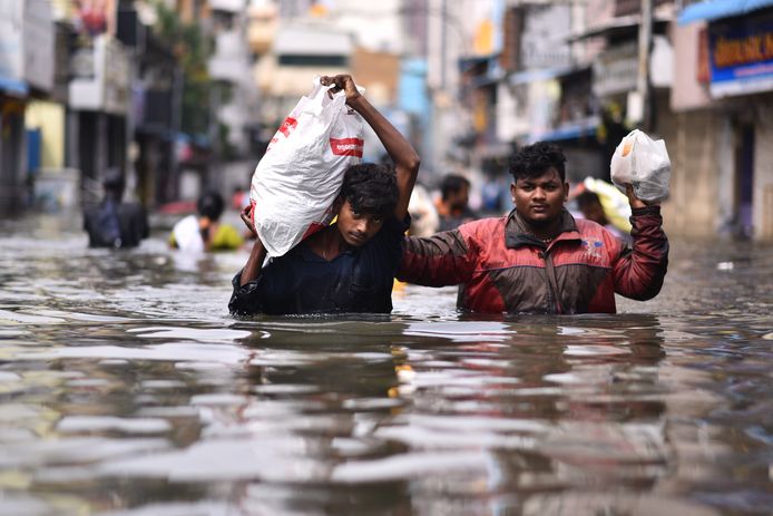 Cycloon Michaung veroorzaakt chaos in India