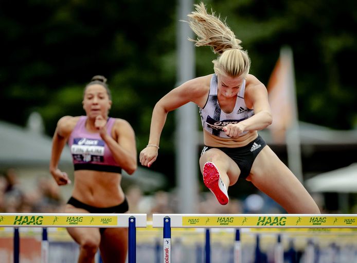 Eefje Boons tijdens haar gewonnen NK-finale in Den Haag.