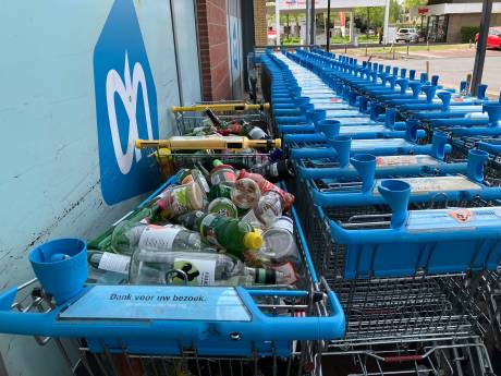 Afvalcontainers weg bij Hengelose winkelcentrum Groot Driene: en dan gebeurt er dit
