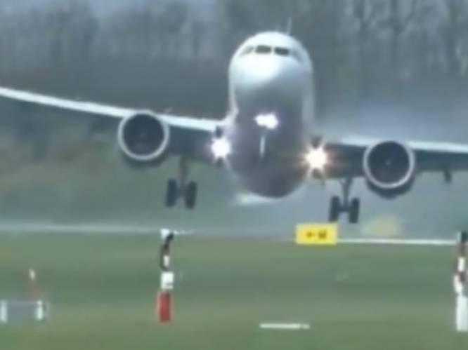 Stormweer zorgt voor akelige landing aan luchthaven Dublin