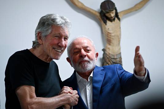 Roger Waters onlangs met de Braziliaanse president Lula. 