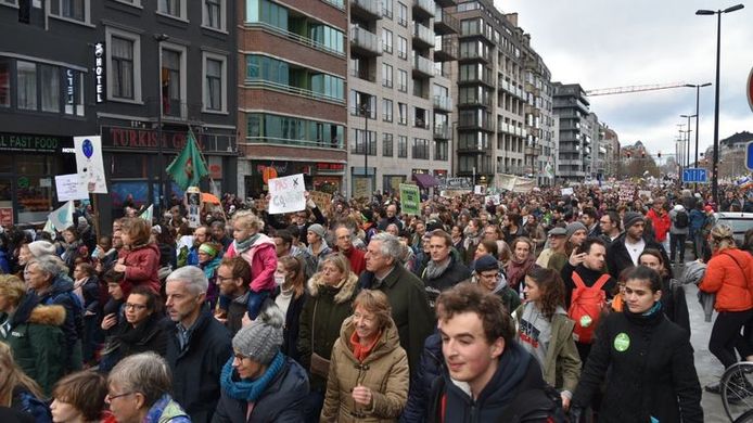 De klimaatbetoging bracht zeker 65.000 mensen op de been.