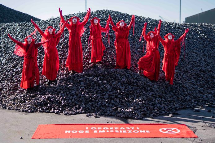 Extinction Rebellion voert actie in de Gentse haven