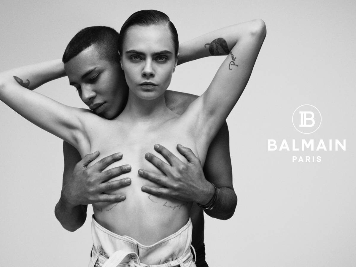 Cara Delevingne samen met Olivier Rousteing uit de kleren voor Balmain |  Mode & Beauty | hln.be