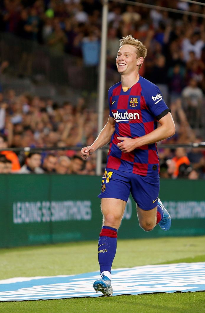 Frenkie de Jong maakte dit weekend zijn eerste goal in het shirt van Barcelona.