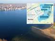 In het plan van Woerden Energie liggen 33.000 zonnepanelen in het zuidoostelijke deel van de Cattenbroekerplas.