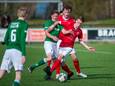 Het duel tussen Groen Wit '62 en Wijhe '92 eindigde zondag onbeslist: 2-2.