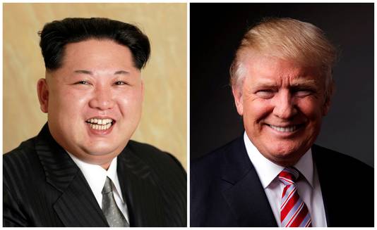 Kim Jong-un en Donald Trump uitten over en weer dreigende oorlogstaal.