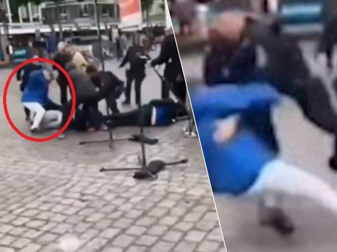 Nieuwe beelden tonen waarom agent bij mesaanval in Mannheim verkeerde verdachte tegen de grond werkte: “Nog steeds in levensgevaar”