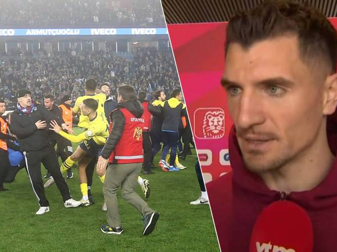 Thomas Meunier getuigt over veldbestorming tegen Fenerbahçe: “Weet niet waarom match niet gestaakt is”