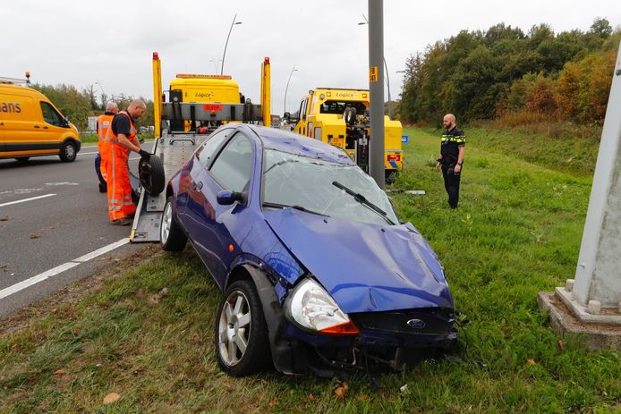 Op de N2 vond donderdagmiddag een ongeluk plaats. De bestuurster had een engeltje op haar schouder.