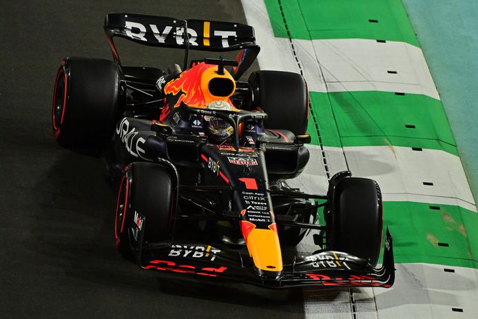 Max Verstappen tijdens de kwalificatie.