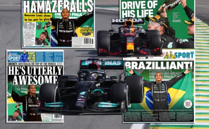 De buitenlandse pers over Lewis Hamilton en Max Verstappen.