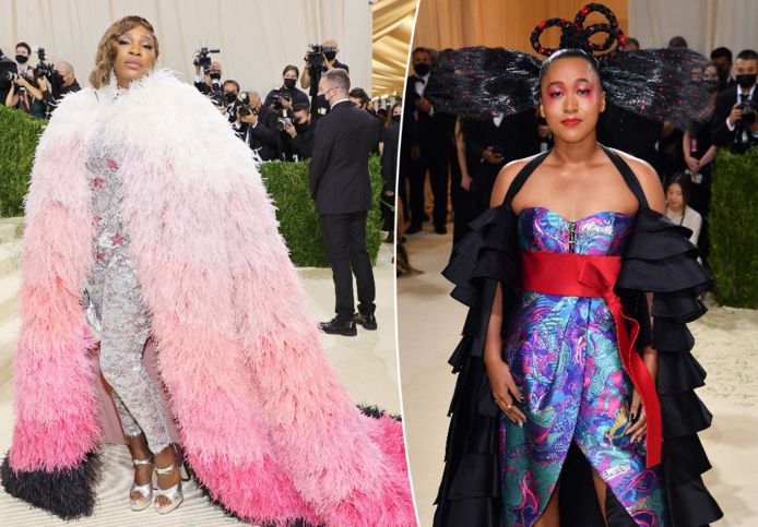 Serena Williams en Naomi Osaka op het Met Gala.