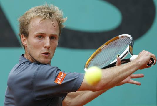 Christophe Rochus lors de sa victoire face à Arnaud Clément (Roland Garros 2009)