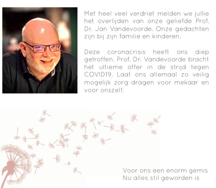 Dokter en VUB-prof Jan Vandevoorde.