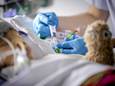 Een kind op de  Intensive Care  voor kinderen.  Foto ter illustratie