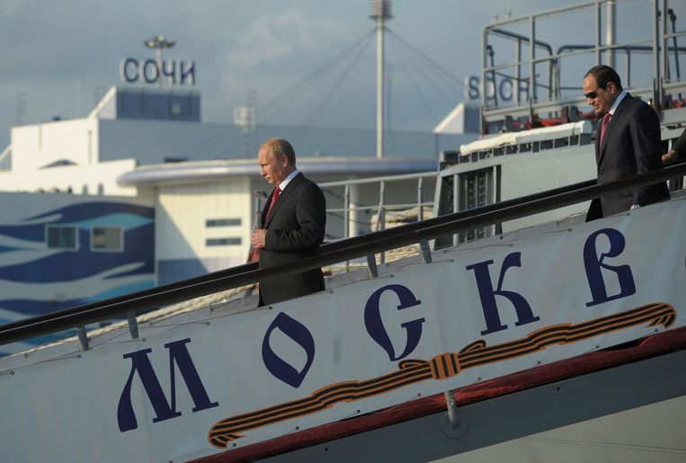 Vladimir Poetin bezoekt de Moskva in 2014.  Beeld via REUTERS