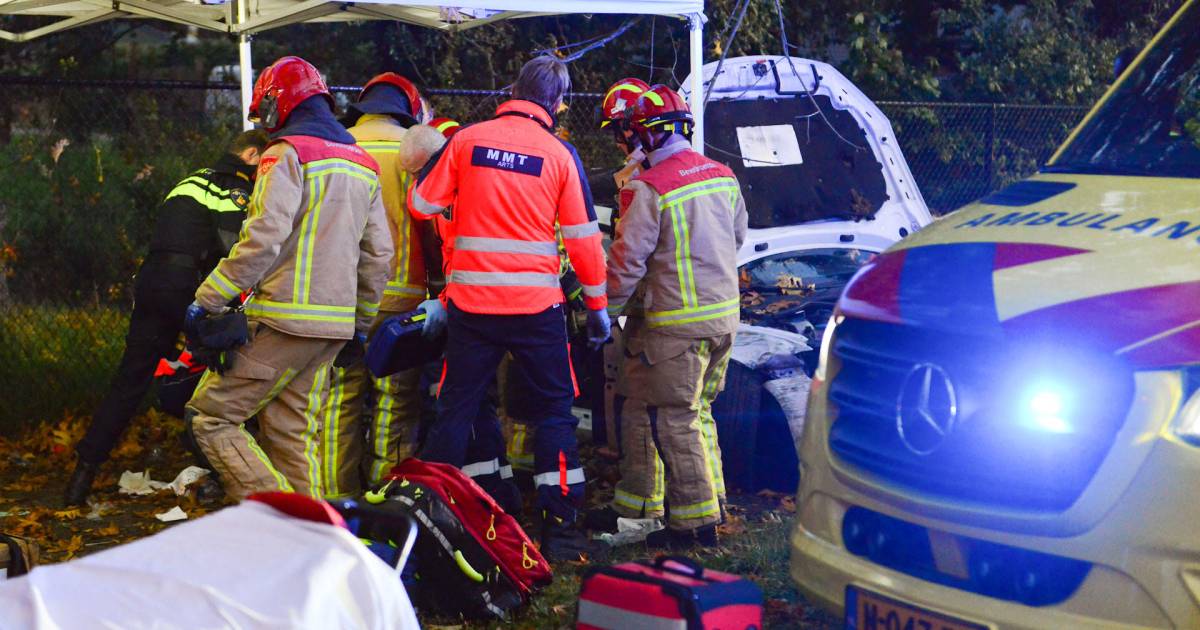 Man en vrouw overleden bij eenzijdig ongeval, auto tegen boom.