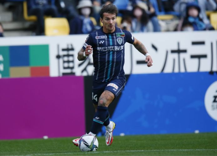 Jordy Croux scoorde tot dusver acht keer in zijn eerste seizoen in Japan.
