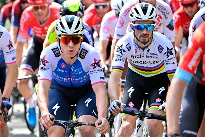 Remco Evenepoel en Julian Alaphilippe.