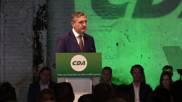 CDA-partijleider Sybrand Buma op het CDA-congres in Groningen.