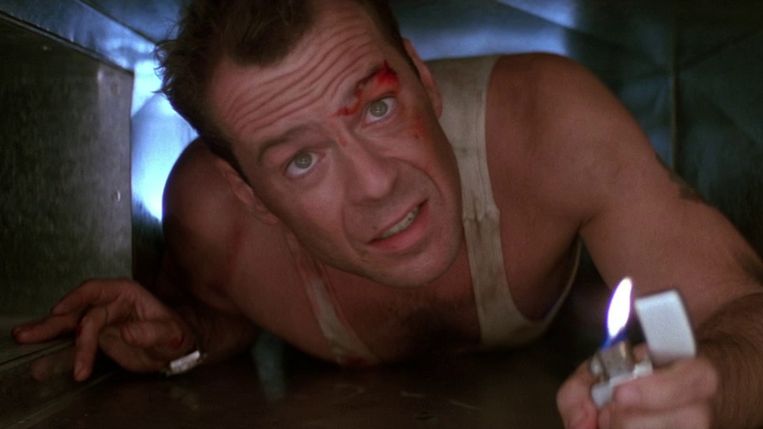 Bruce Willis als John McClane in 'Die Hard'.  Beeld rv