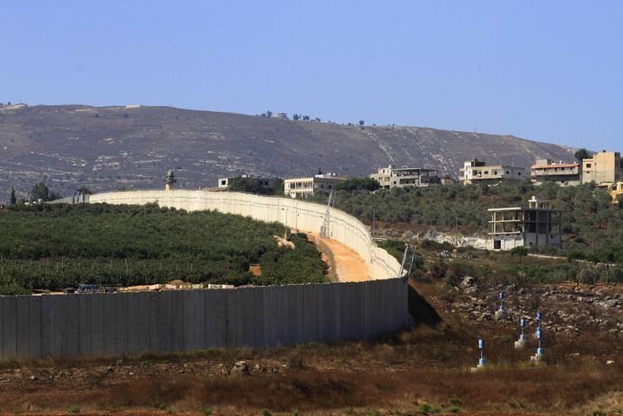 De grens tussen Israël en Libanon