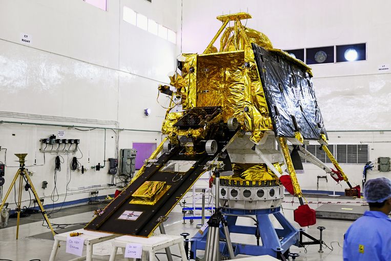 De 'Chandrayaan-2', India's eerste maanlander. Beeld EPA
