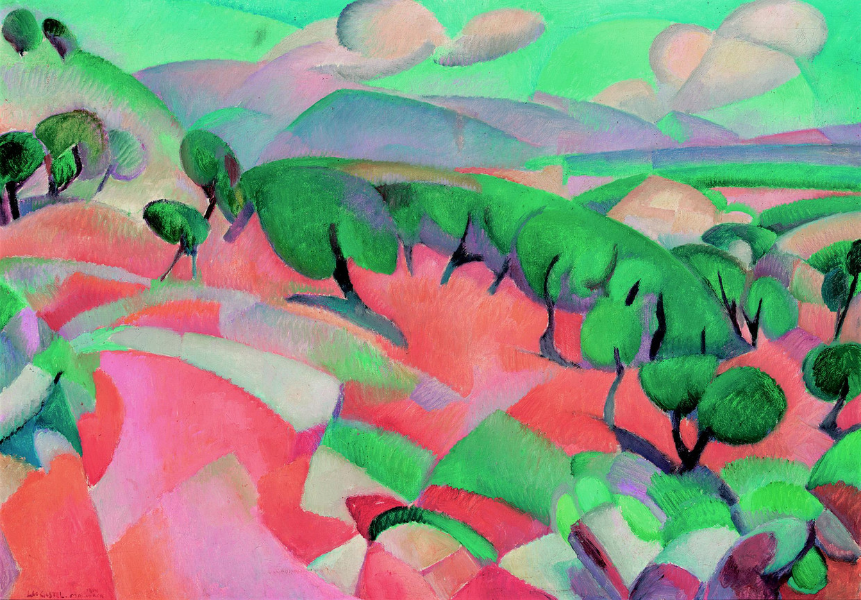 •	Leo Gestel, Berglandschap (Mallorca), 1914, olieverf op doek, 70 x 100 cm, Singer Laren, schenking Collectie Nardinc Beeld Singer Laren, schenking Collectie Nardinc