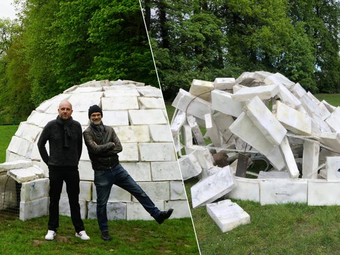 Week na eerste vandalenstreek is kunstwerk in kasteelpark nu helemaal vernield: “Dit is gewoon wraakroepend”
