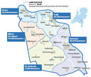 Kaart van de nieuwe gemeente Land van Cuijk.