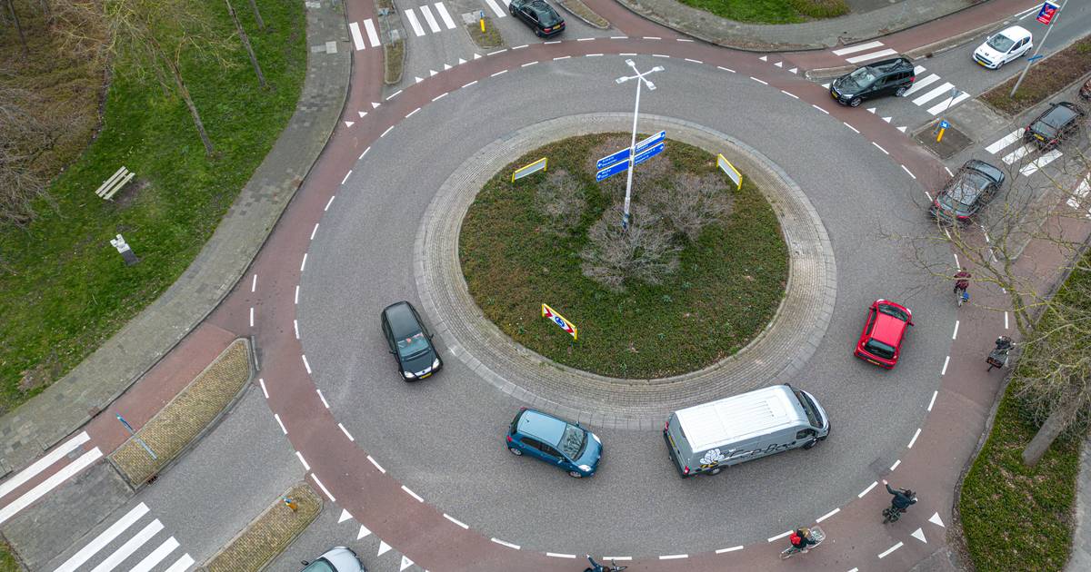 Zwolle grijpt in na ongevallen op rotonde Wipstrikkerallee.