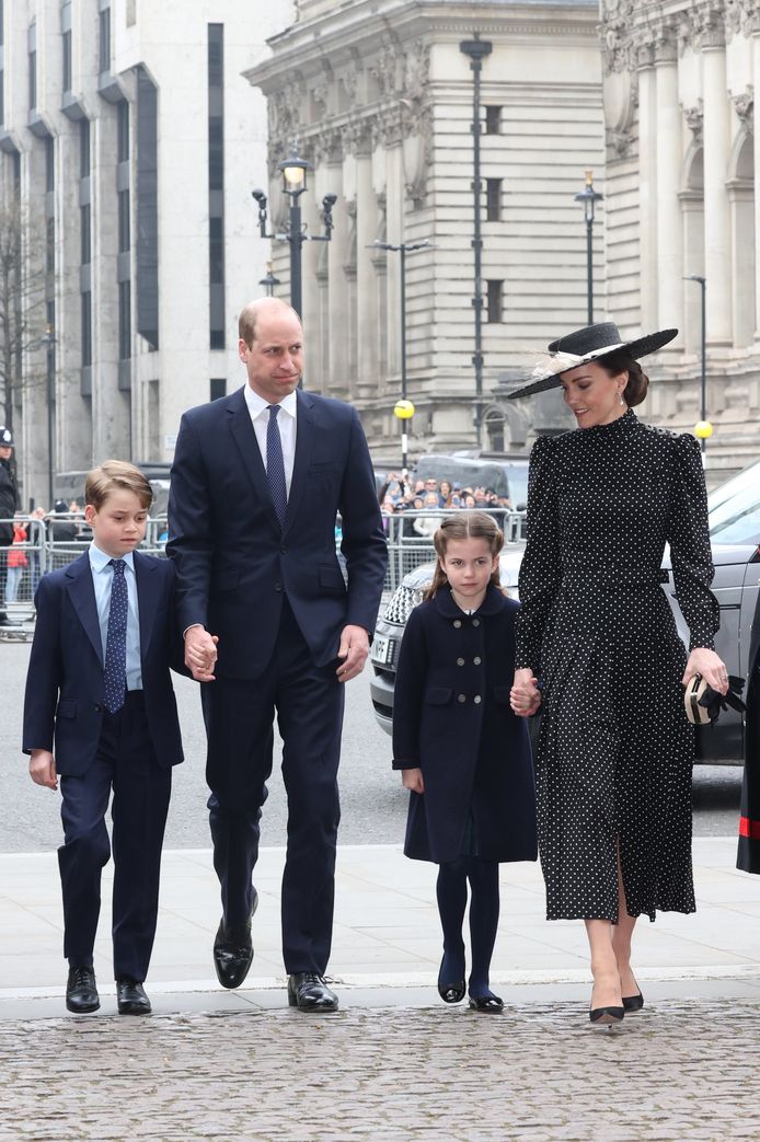 Prins William, Kate Middleton en hun kinderen: George en Charlotte.