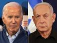 De Amerikaanse president Joe Biden. / De Israëlische premier Benjamin Netanyahu.