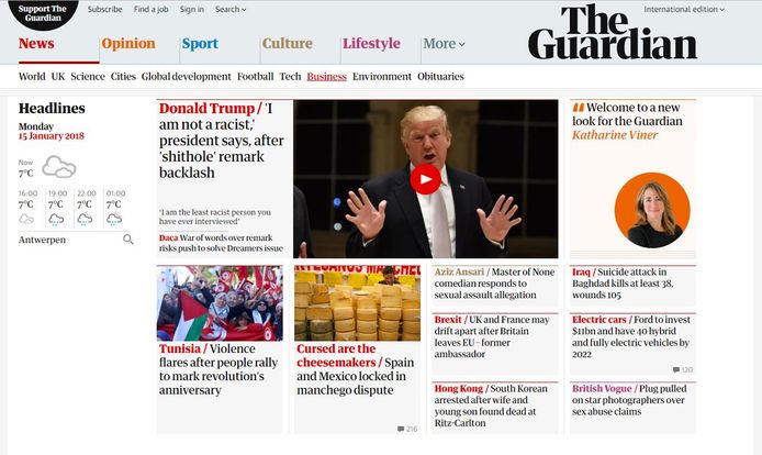 Ook de website van de krant werd vernieuwd.